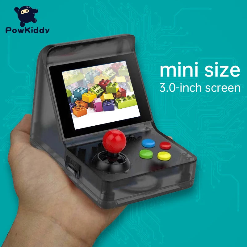 POWKIDDY A7 3 "32-Bit Mini Arcade Game Handset Console Built-In 520 Games Supports Two Online Games Children's Gift