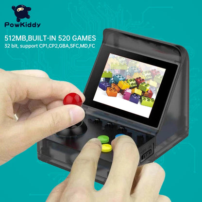 POWKIDDY A7 3 "32-Bit Mini Arcade Game Handset Console Built-In 520 Games Supports Two Online Games Children's Gift