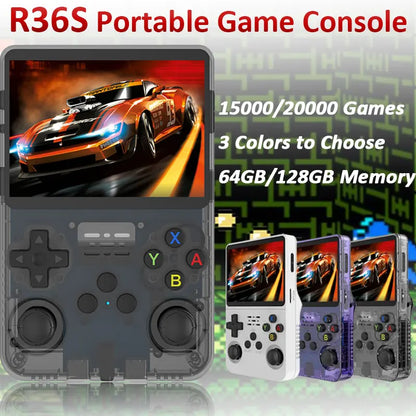 Retro Game Console R36S Handheld Game Player 3.5'' IPS Screen Portable Pocket Video Player 20000 Classic Games Mini Game Machine