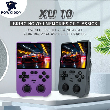 POWKIDDY Magicx XU10 Handheld Game Console 3.5" IPS 4:3 Screen Linux System Retro Portable Video Game Console Children's Gifts