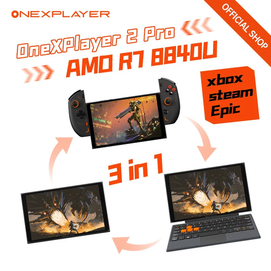 OneXPlayer 2 Pro Onexplayer AMD Ryzen 7 8840U Wins Video Gaming Console Portable Mini PC Laptop Tablet  Handheld Game Console