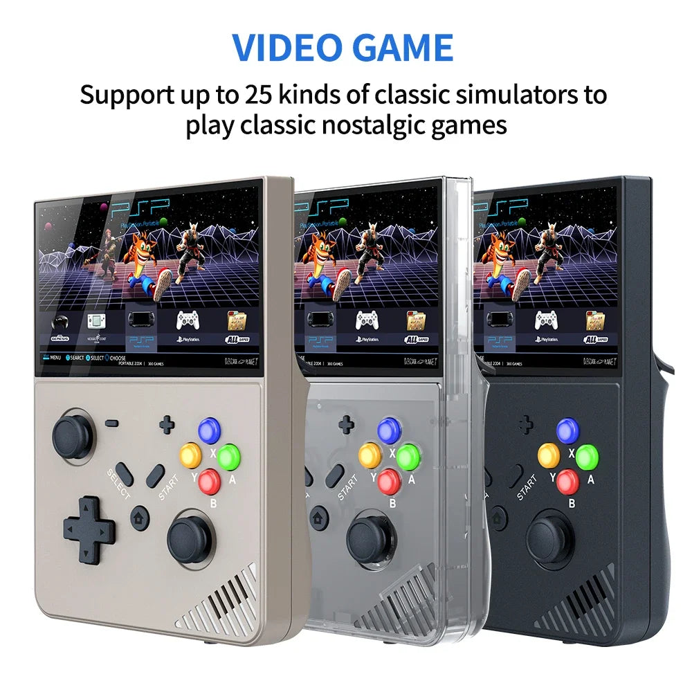 Portable Retro Gaming Console R43 PRO Handheld Game Player 4.3” Screen 256G 70000+ Games for PS1 PSP N64 Play Anytime Anywhere