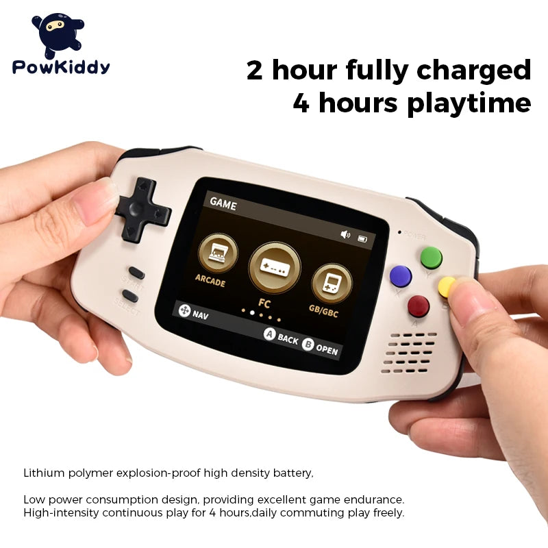 New POWKIDDY A30 Handheld Game Console 2.8 inch IPS HD Screen 32G Built-in 4000 Games Portable Game Console Children’s Gift